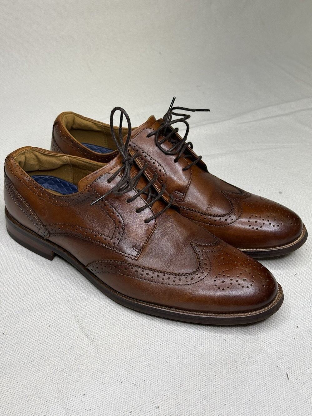 Men's Florsheim, Rucci Wingtip Oxford 13383-221 Brown Leather Size 8.5